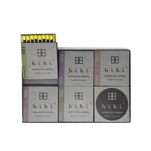 hibi Set of 5 Assorted Scents of Incense Matches