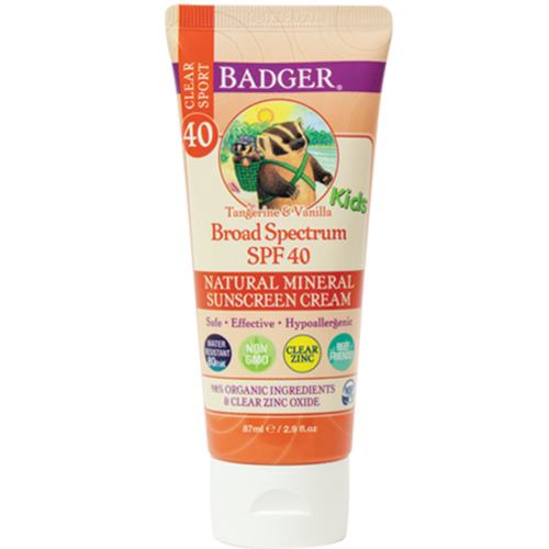 SPF 40 Kids Clear Zinc Sport sunscreen cream  2.9 fl oz